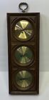 Vintage Springfield Thermometer Barometer Humidity Meter Plastic Faux Wood  nice 