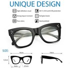 Big Xl Square Vintage Retro Nerd Geek Women Eyeglasses Catherine Blue Light Lens