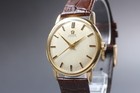 Vintage 1960s Omega Automatic 14702 Sc Cal 552 Gold Round 33mm Men Watch Japan