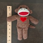 Dan Dee Collector s Choice Sock Monkey Brown Red Heart 8 5  Stuffed Animal