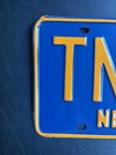 1971 New York License Plate Tn-2553 Yellow On Blue