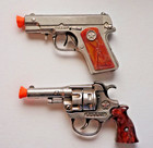 Vintage Hubley Toy Cap Gun Set Of 2 - Champ   Patrol Models - Tested