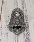 Vintage G j   martin Pewter Turtle Thimble 1984 Articulated Head Figurine