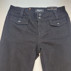 Miss Me Bootcut Jeans Women 27 Black Slim Fit Mid Rise Embroidered Denim