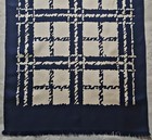 Scarf Vintage Authentic Creation Brauchbar Plaid Art Blue White Silk Long Mens