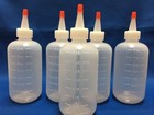 12 Pack Of 8oz  240ml  Plastic Boston Round Squeeze Bottles   Yorker Caps Ldpe