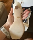 Badgley Mischka Loretta Wedding Heel Ivory Pearl Shoes Size 8 Never Worn