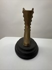 Antique Cast Iron Victorian Ladies Boot Match Holder Striker 5  Rare Oval Base