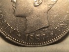 1897 Silver Philippines 1 Peso  Alfonso Xiii