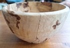 Hand Turned Burl Wood Bowl 6in Diameter Gorgeous Signed By Artist