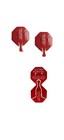 Security Clothing Tag X 10 Tags Hard Tag Home Removal T-wardrobe Red