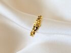 Solid Metal 925 Silver Infinity Flower Adjustable Toe Ring Yellow Gold Plated