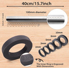 Adjustable Rolling Pin With Thickness Rings For Baking Non Stick Stainless Steel