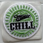 Miller Chill Lager Beer Souvenir Round Embroidered Patch Badge Emblem