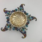 Elaborate Norwegian 900 Silver   Plique A Jour Tea Strainer By Marius Hammer