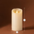 Luminara Flameless Pillar Wax Led Ivory Candles W moving Wick Remote 3 dx5 5 h