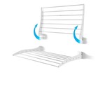White 34 In wx20 5 In Dx4 In h Metal Wall Mounted Foldable Laundry Drying Rack R