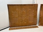 Set Of 2 Vintage Copper Punch Tin Sheets Tulip Flowers With Patina 9x12