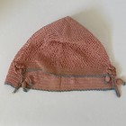 1920s Vintage Antique Baby Bonnet Cap Hand Made Crochet Pink