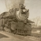Vintage Steam Locomotive Railroad Station Photo 3 5x4 75 B w Gelatin Orig