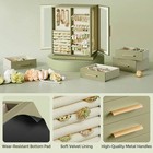 360 Rotating Jewelry Box 5 Drawer Organizer Velvet Storage Case Gift