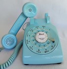 Antique Western Electric Aqua Blue Rotary Dial Desk 500 Phone 1964  Works