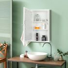 Wooden Medicine Cabinet White Wall Mounted Bathroom Cabinet With Mirror Door