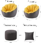 Bean Bag Chair Cover  footstool Cover Petal-shaped  no Beans  Sofa Lazy Sack For