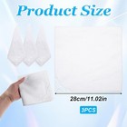 3pcs Women s White Cotton Handkerchiefs Embroidery Lace 11 Inch Hankies