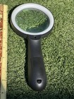 Led Lighted Magnifying Glass Handheld 4    Lens Black     Reading  Hobbies  Craftsm