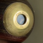 Van Cort Kaleidoscope  Wood Nicholas Egg Brass Stand Vintage 4   h X 1 5   a Signed