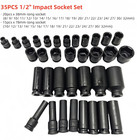 35pcs 1 2  Deep Impact Socket Set Drive 6 Point Metric Garage Tool  8 - 32mm