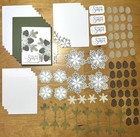 Stampin    Up  Pine Snowflakes Card Kit  Set Of 5  Christmas  Embossed  Die Cuts