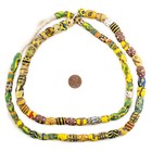 Oval Antique Venetian African Millefiori Trade Beads  15799 10mm Ivory Coast