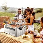 30 Hot Dog Roller Grill Cooker Machine Bun Warmer Electric Cover Rollers 2000w