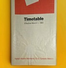 Western Airlines System Timetable March 1  1983 Fair Condition Vintage 3-1-83 