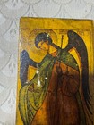 Religious Byzantine Icon Art Print On Wood Block  angel Gabriel 