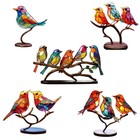Colorful Birds Ornament  Acrylic Modern Style Tabletop Bird Figurine Decorative