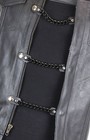 Vest Extender 1 Row Black Chain Biker Mc Jacket Motorcycle Snap-4pc