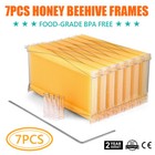 7pcs Auto Honey Beekeeping Bee Hives Raw Bee Comb Hive Frames For Beehive House