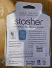 Stasher Premium Reusable Silicone Pocket Bags  2-pack  Clear And Aqua  4 Oz