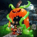 12ft Halloween Scary Giant Pumpkin Arch Inflatable With Led Blow Up Yard D  cor