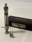 1900   s Syringe In University Traveling Case W  Needles And Cleaning Wire Rare    