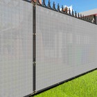 Gray 10ft Privacy Fence Screen Windscreen Mesh Shade Net Cover Garden Balcony