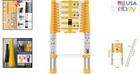 Heavy Duty Telescoping Extension Ladder 12 5ft With Non-conductive Features
