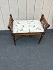 66887   Decorator Mahogany Vanity Bench Stool  Xx