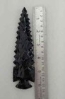 6  Inch Black Obsidian Arrowhead Blade   Hand-carved Crystal Spearhead Gemstone