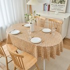 Liberecoo Vinyl Tablecloth With Flannel Backing Oil-proof Pvc Table Cloth Stain-