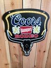 Coors Banquet Metal Sign Man Cave Beer Sign  Official Beer Of Rodeo 15 5x13 5 