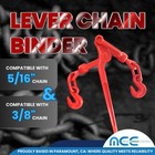 2 Pack Heavy Duty 5 16  - 3 8  Lever Load Chain Binder Flatbed Truck Trailer